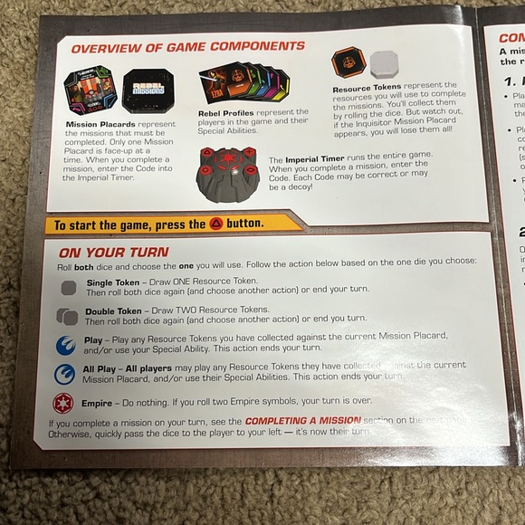 Star Wars Rebel Mission game ages 6+ 2-5 players - Picture 4 of 6